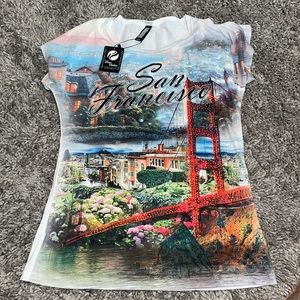 🎉B2GO- brand new bedazzled San Francisco tee shirt